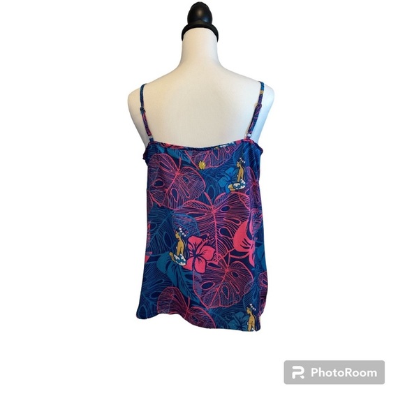 Hinano Island Print‎ Lightweight Tank Hawaiian Beachy Size S - Picture 2 of 10